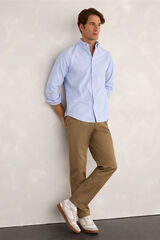 Milano Camisa deportiva a rayas Azul Claro