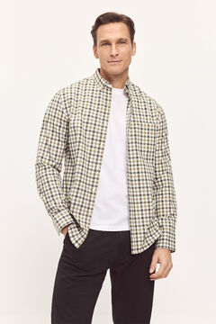 Fifty Outlet Camisa Twill Cuadros Verde