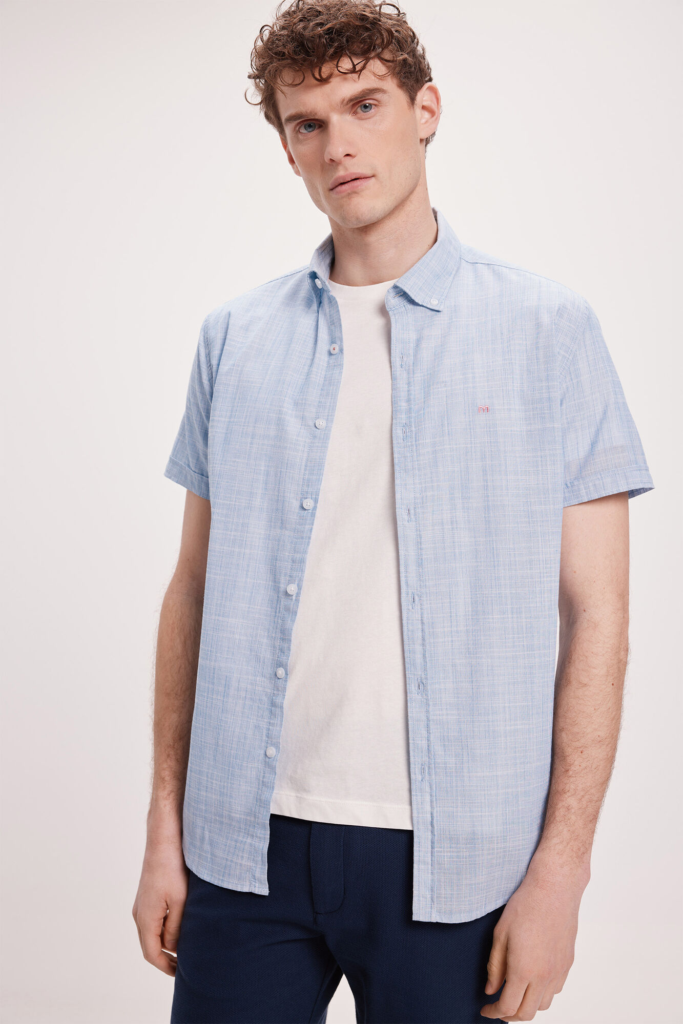 Milano Camisa Slub Lisa