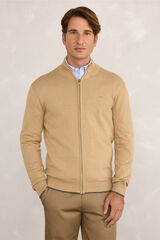 Fifty Outlet Cárdigan de canalé Beige/Camel