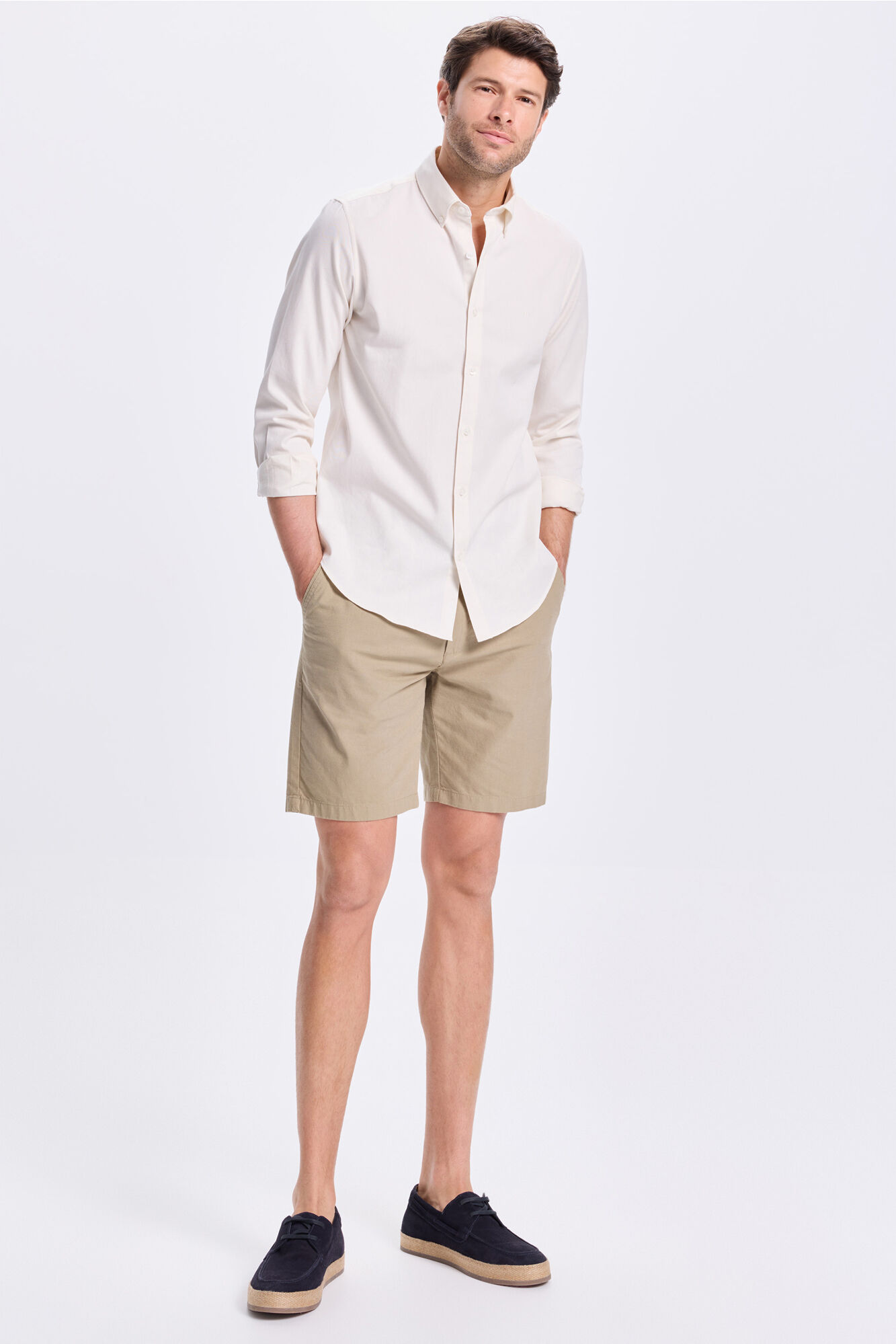 Milano Camisa de sarga liso