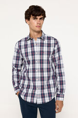 Fifty Outlet Camisa popelín cuadros Azul