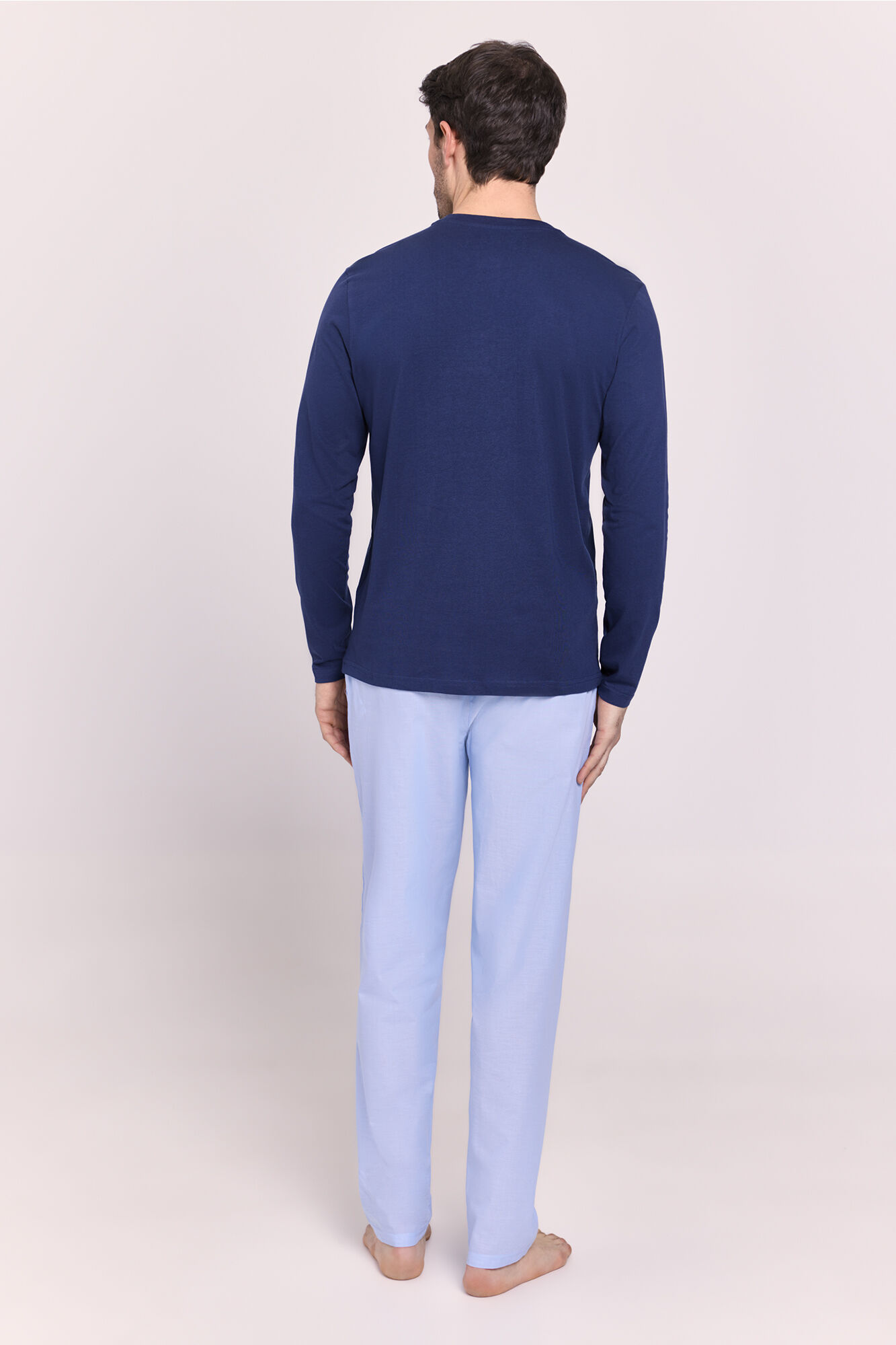 Milano Pijama de tejido y tela Navy