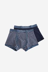 Milano Boxer de rayas azules Navy