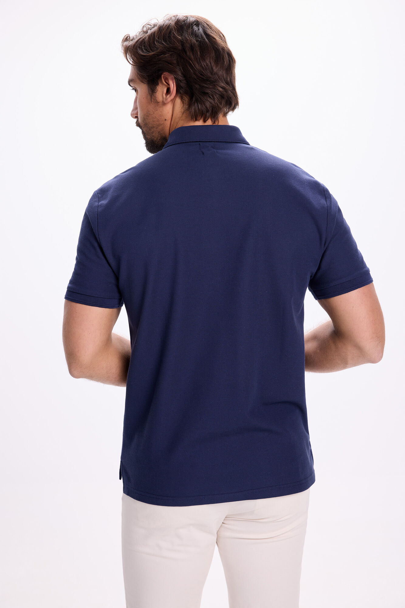 Milano Polo Oxford con botones Navy