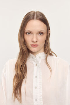 Fifty Outlet Blusa voile volante. Blanco