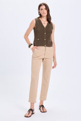 Milano Pantalón deportivo con cintura elástica Beige/Camel