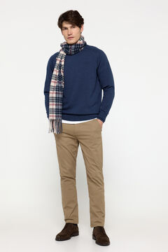 Fifty Outlet Pantalón Chino Liso Marrón Oscuro