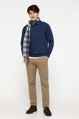Fifty Outlet Pantalón chino liso Marrón Oscuro