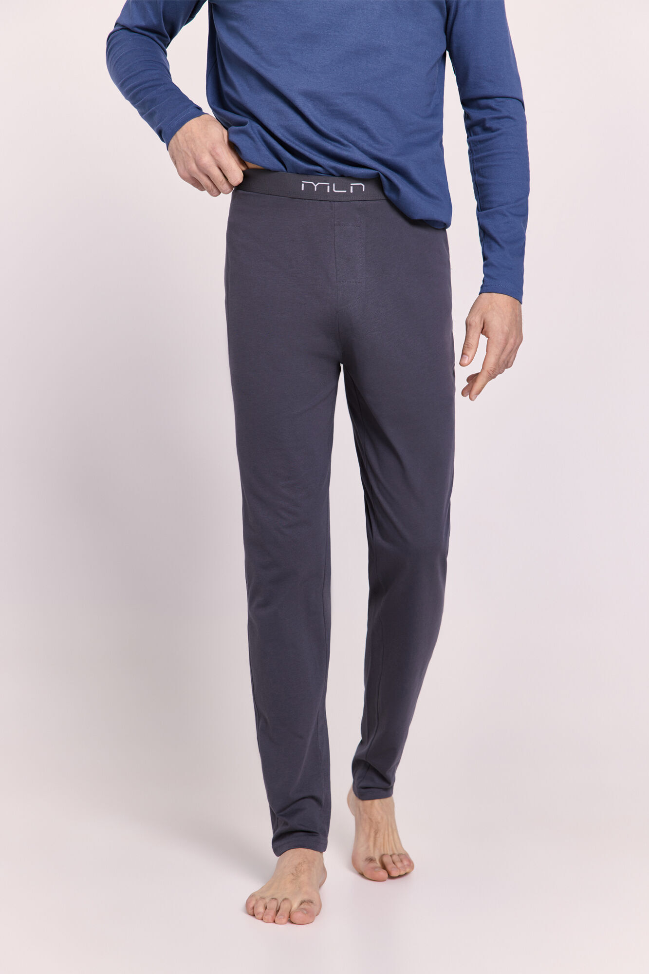 Milano Pijama con logo grande Azul