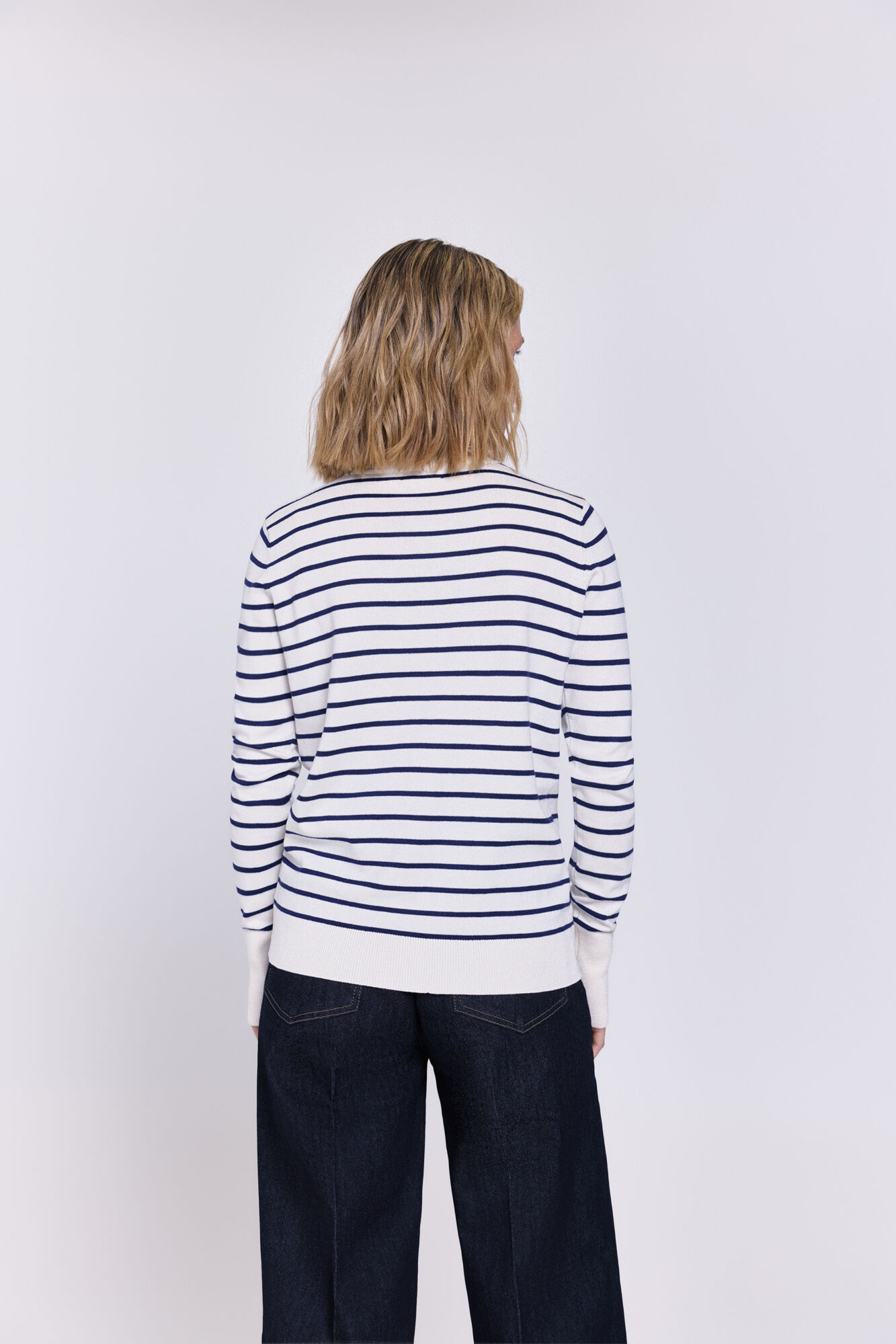 Milano Jersey de cuello de viscosa Azul