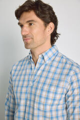 Milano Camisa de cuadros manga larga Azul