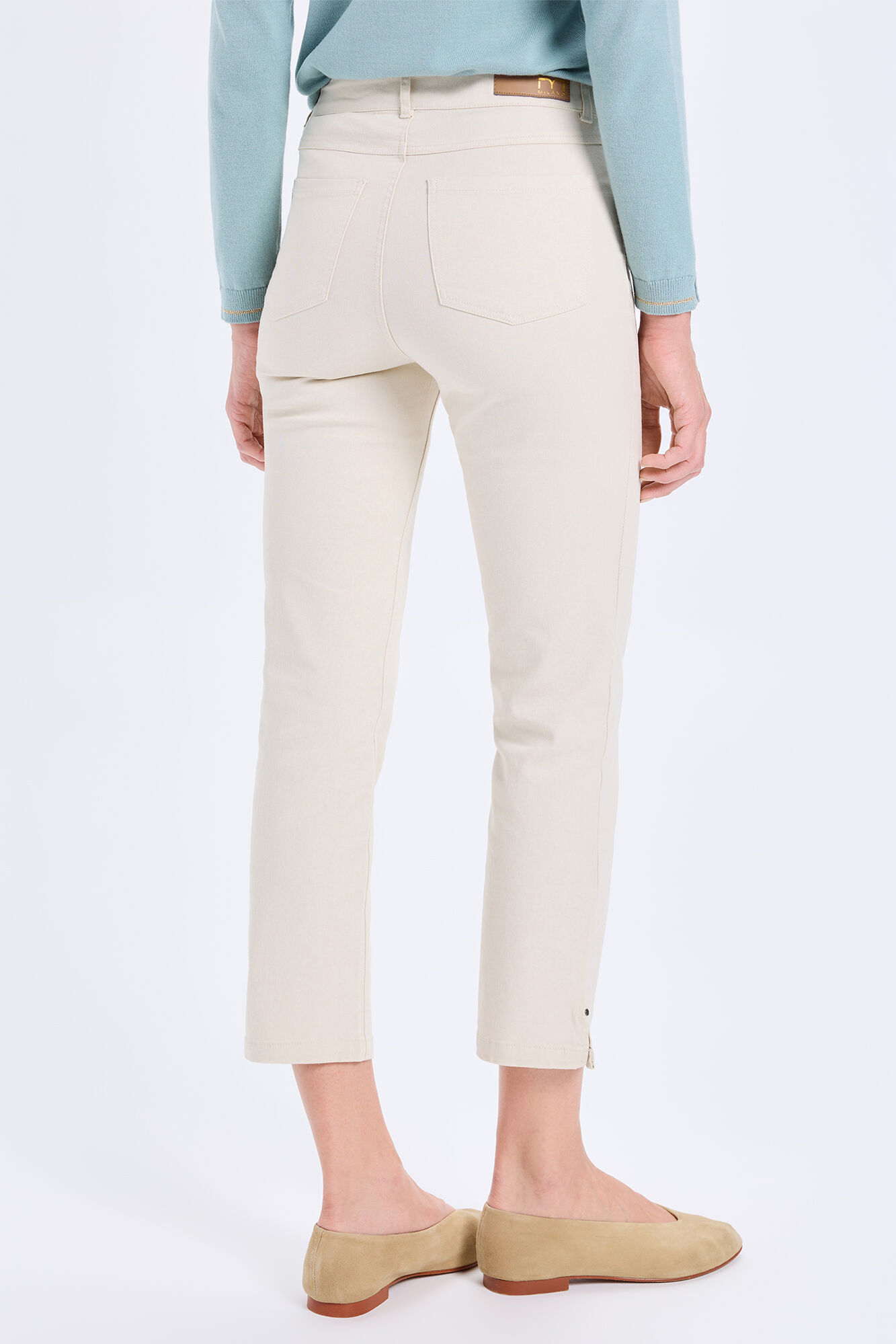 Milano Pantal&oacute;n capri ajustado Beige