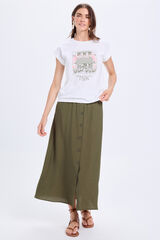 Milano Midi falda Kaki Oscuro