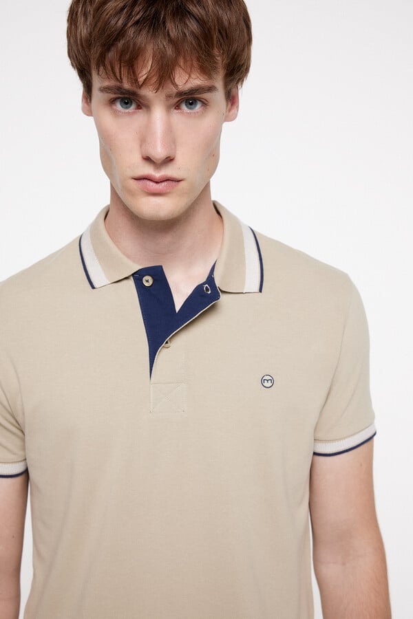 Fifty Outlet Polo Algodón Patch. Beige