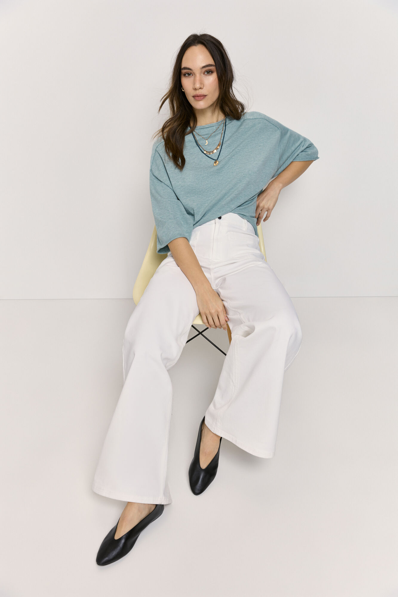 Milano Su&eacute;ter cuello redondo manga corta