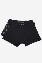 Milano Paquete de boxers lisos y de rayas Negro