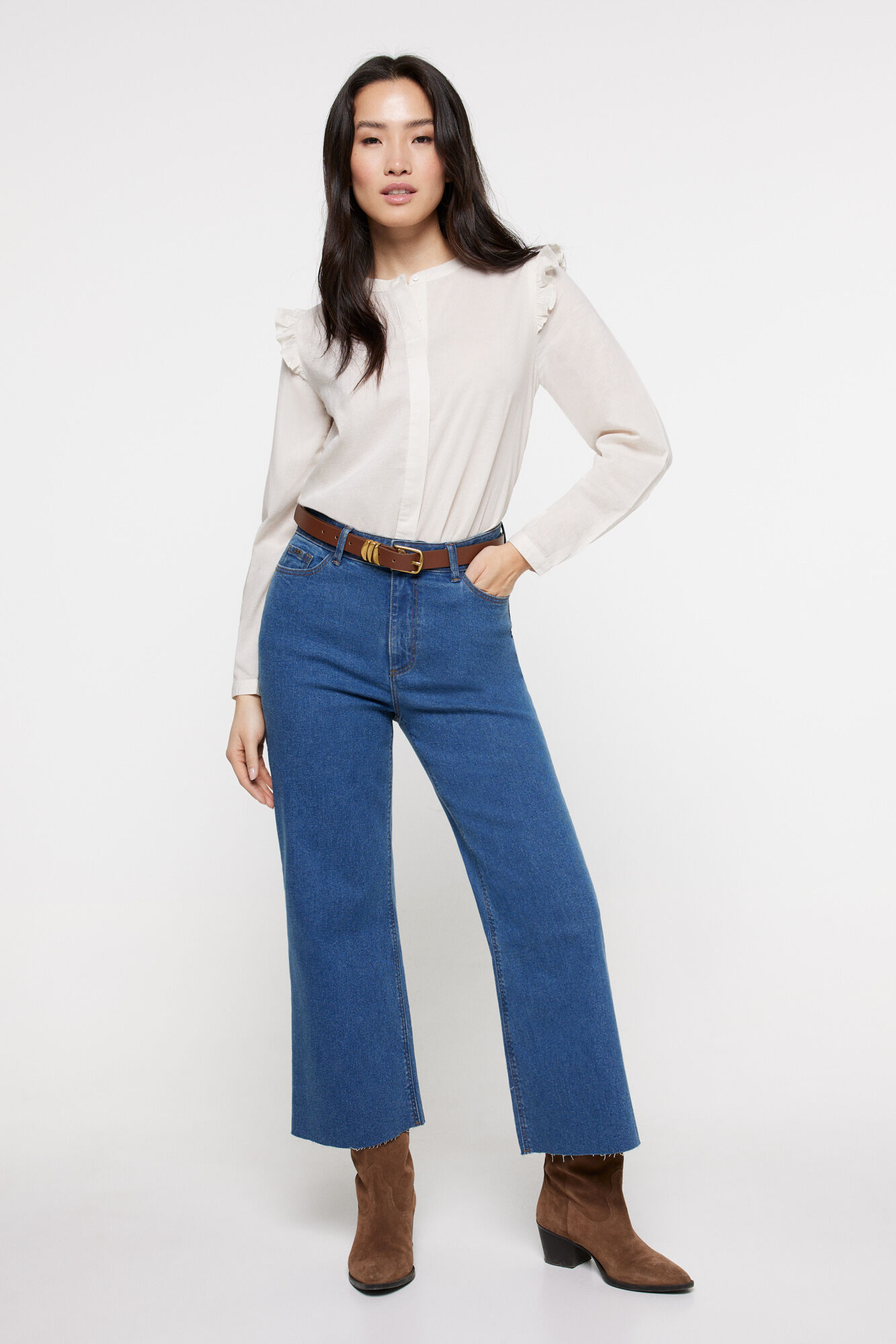 Milano Blusa Lisa Marfil
