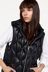 Fifty Outlet Chaleco acolchado capucha Negro