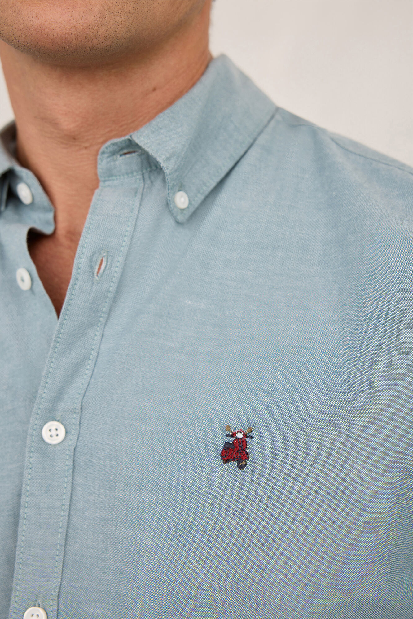 Milano Camisa deportiva con estampado Oxford Azul turquesa