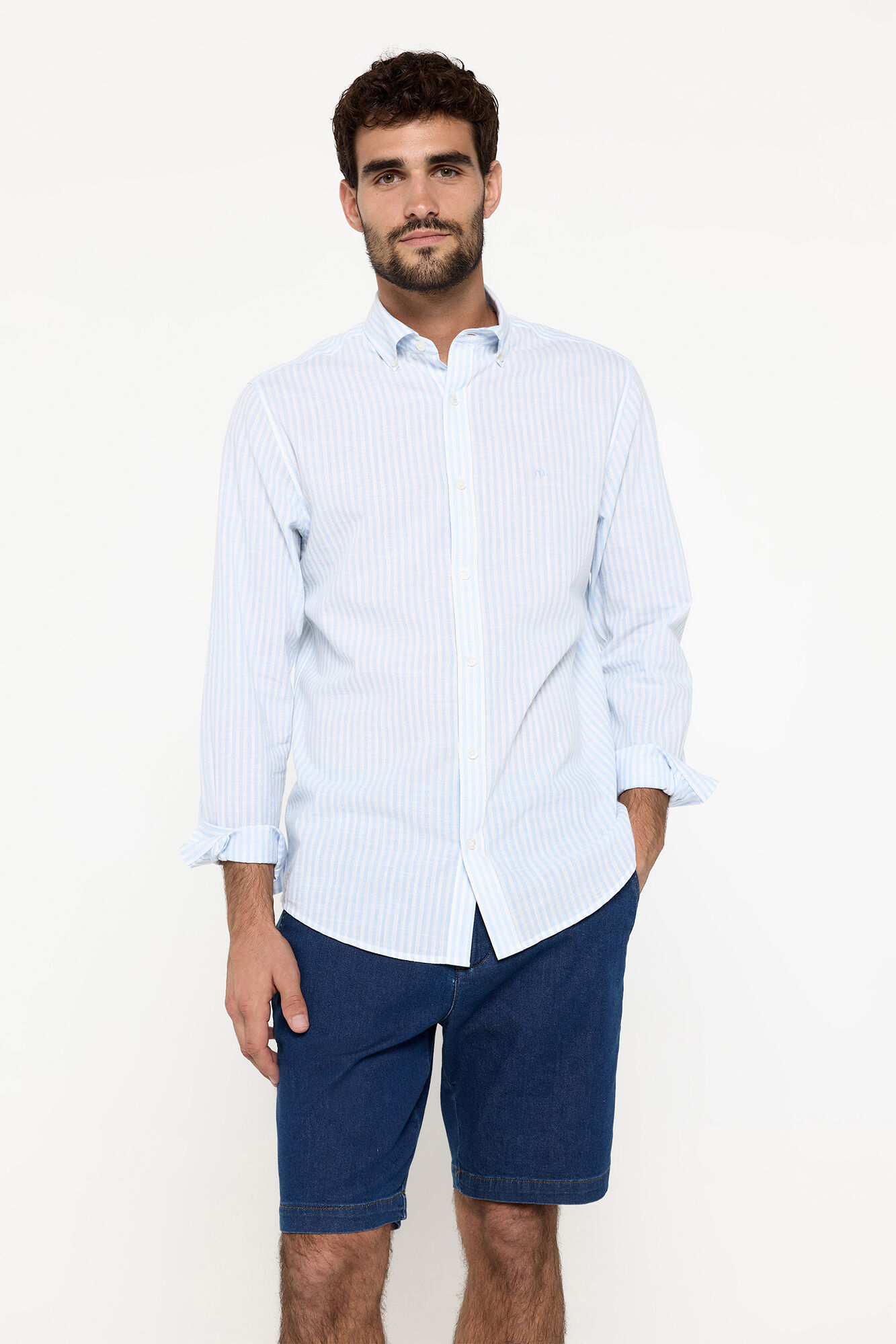 Milano Bermudas denim algod&oacute;n Navy