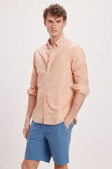 Milano Camisa Slub Lisa Naranja