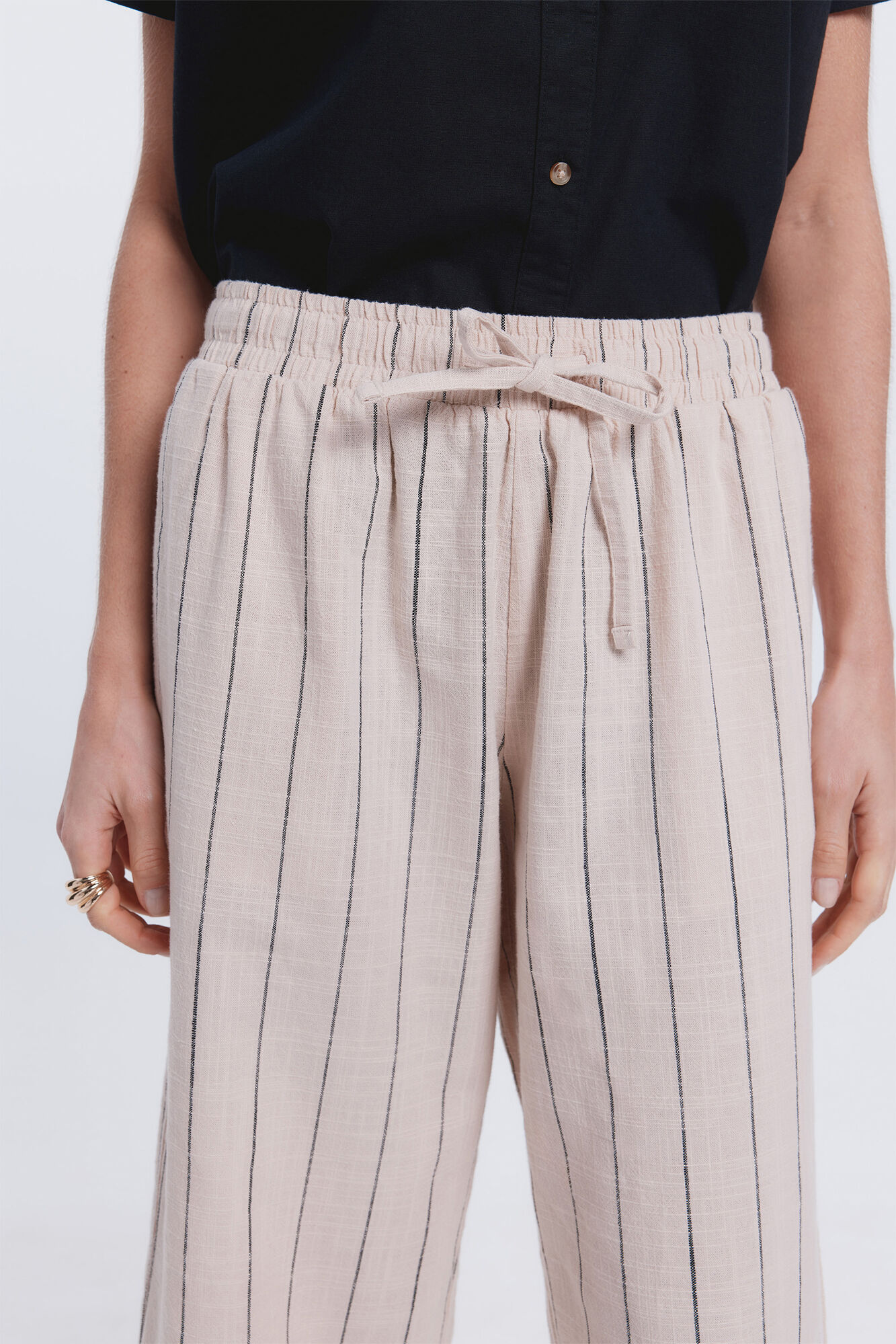 Milano Pantal&oacute;n tobillero lino Tostado