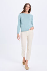 Fifty Outlet Pantalón capri ajustado Beige