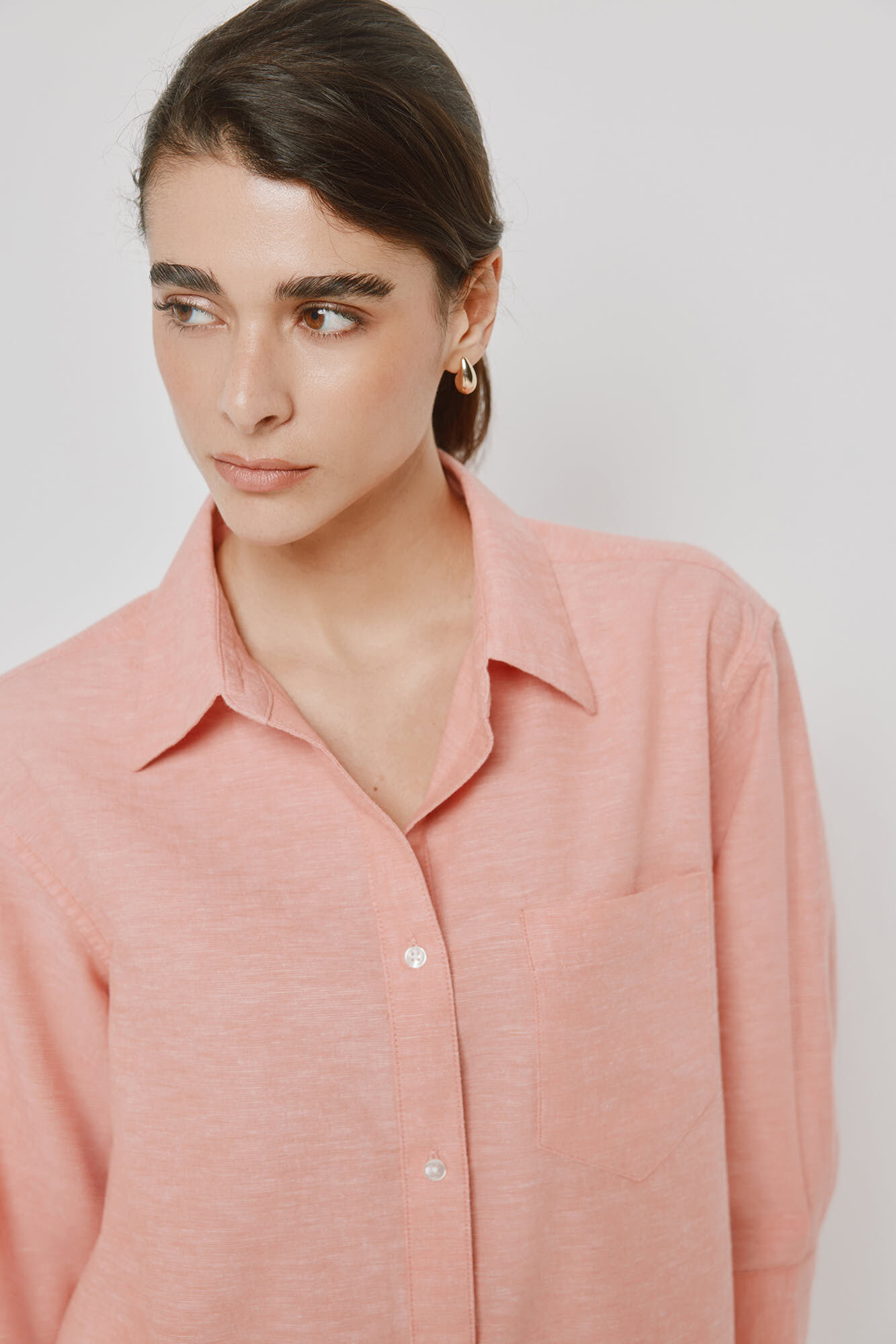 Milano Camisa cuello camisero Coral