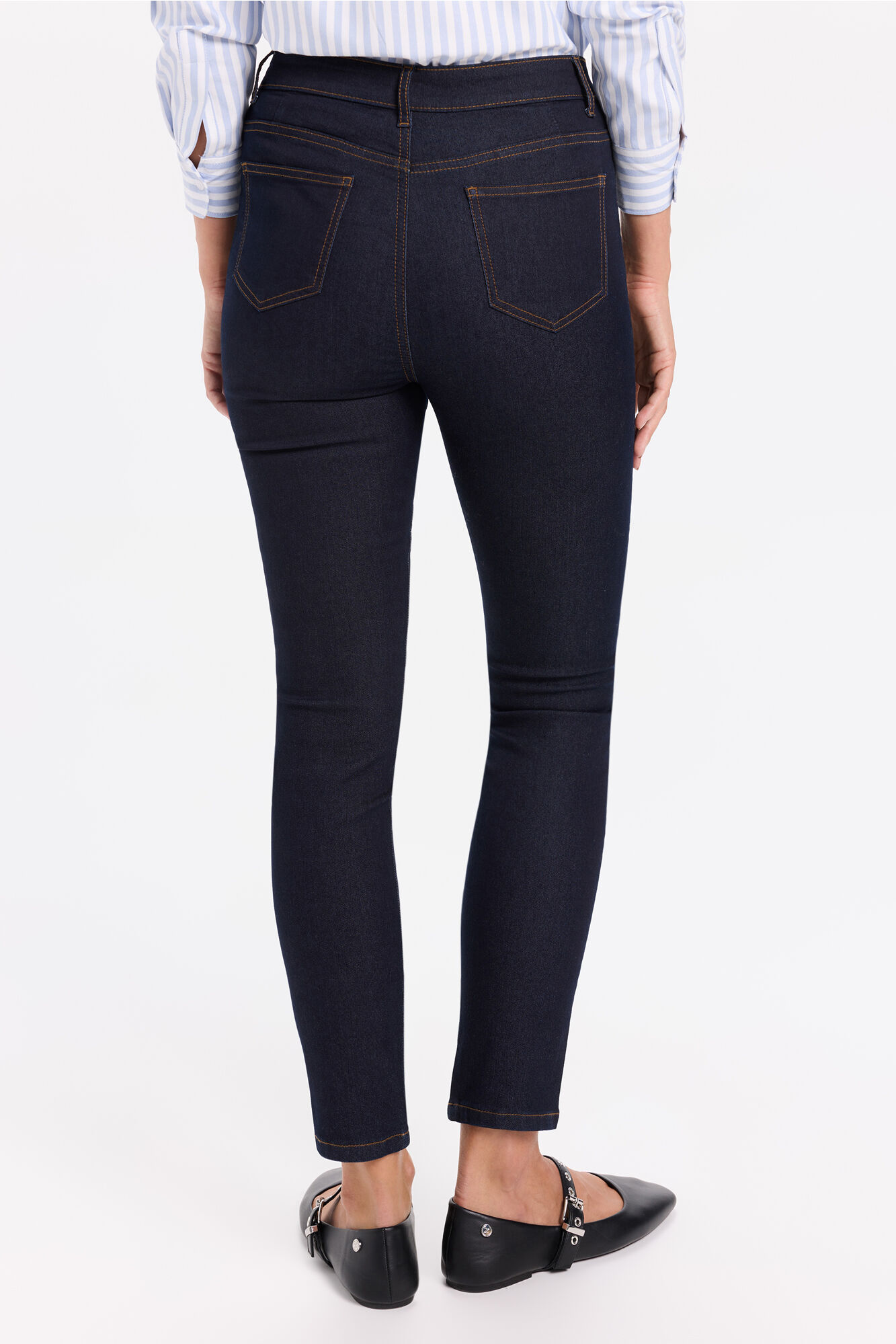 Milano Jeans push-up de tiro medio Navy