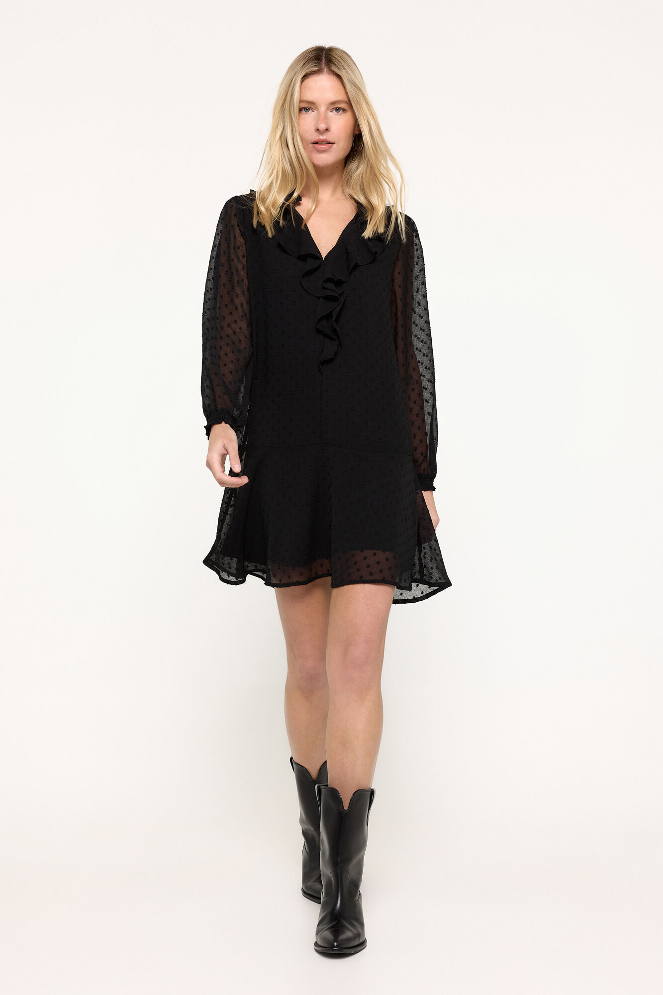 Milano Vestido gasa Negro