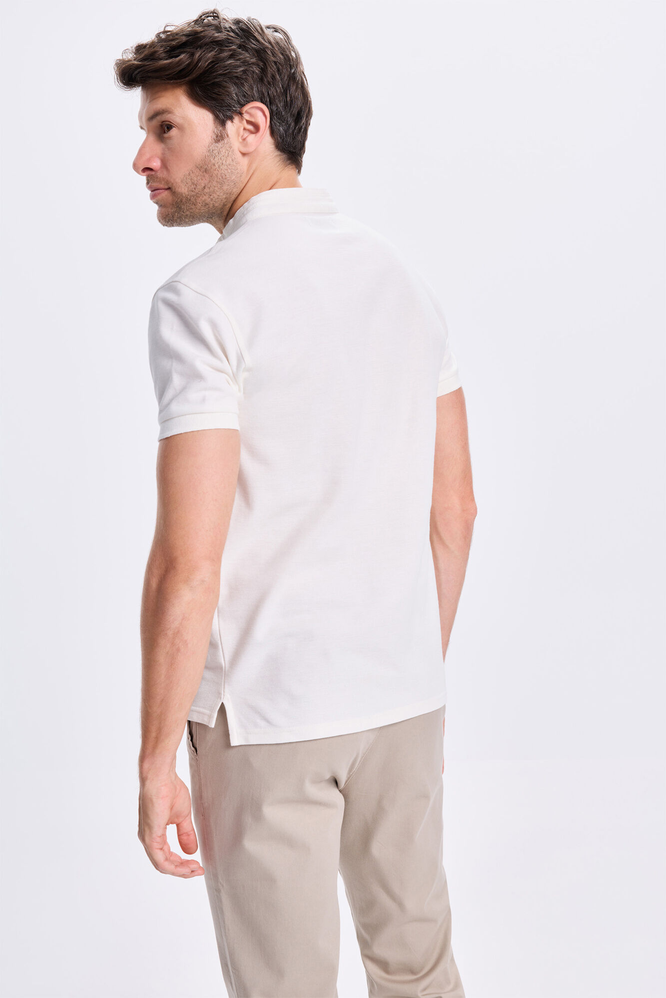 Milano Polo Mao Oxford Marfil