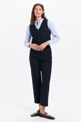 Milano Pantalón recto con pinzas Navy