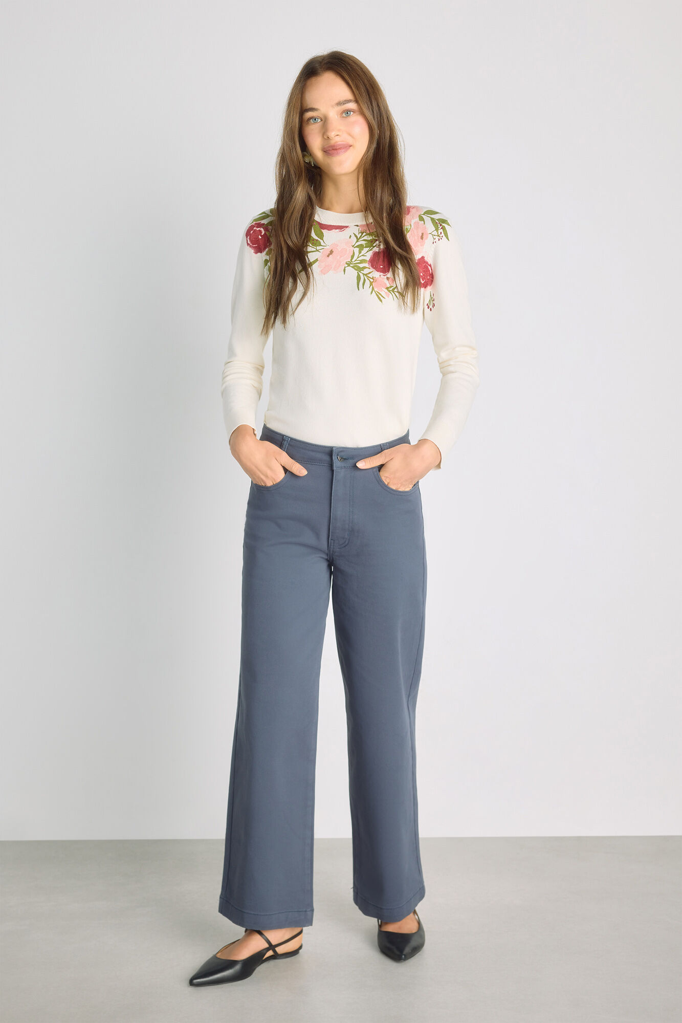 Milano Pantal&oacute;n ancho Navy