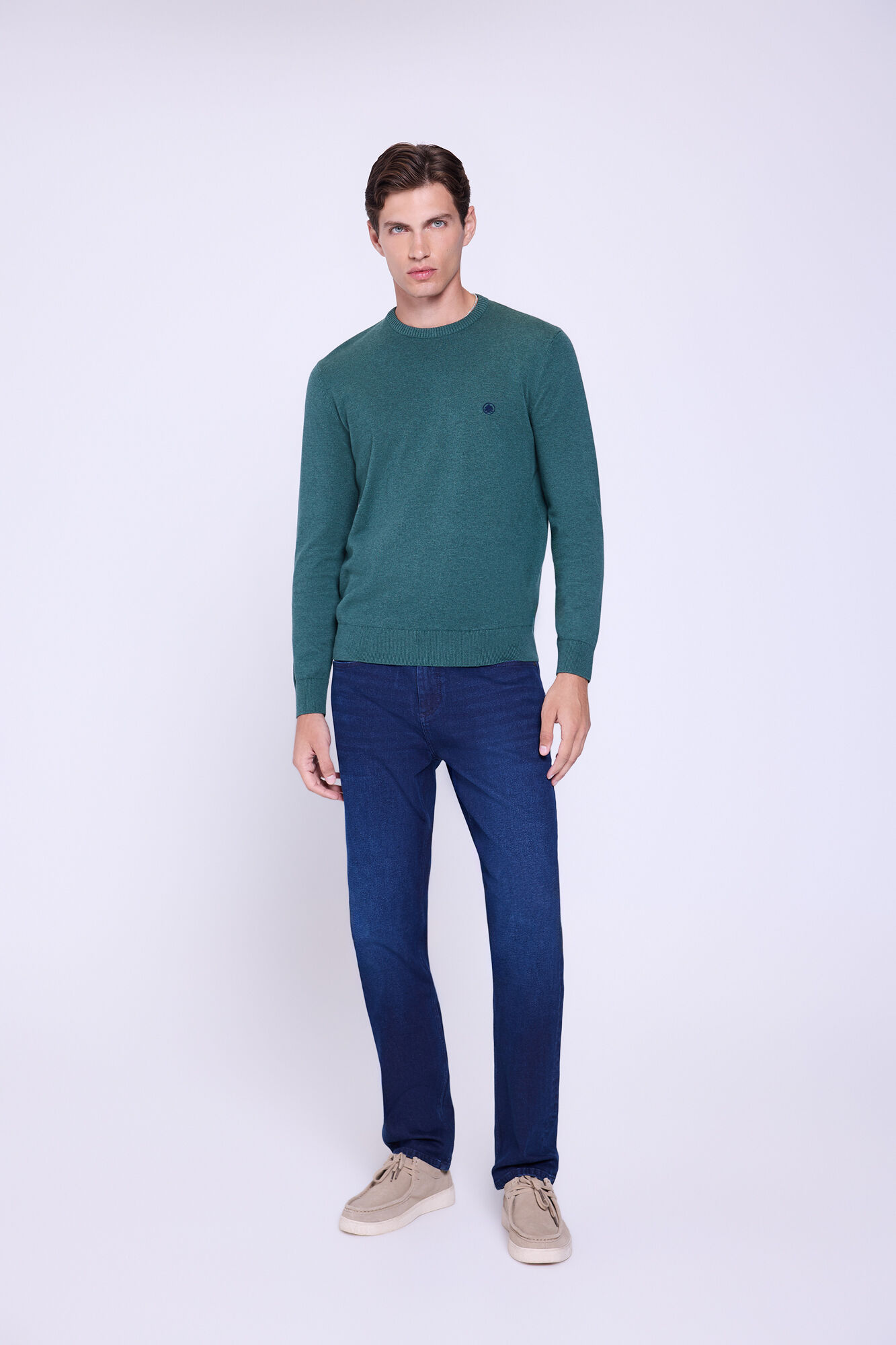 Springfield Jersey b&aacute;sico de cuello redondo  Verde