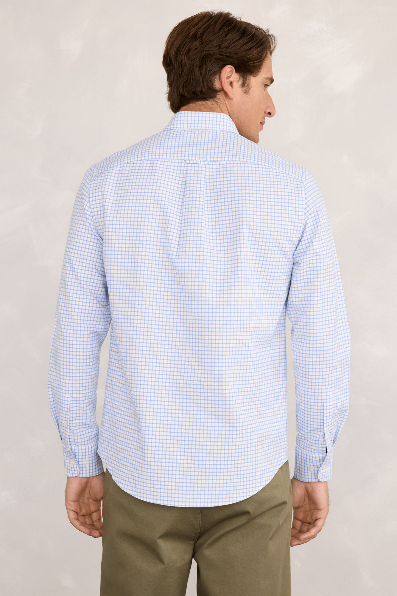 Milano Camisa deportiva a cuadros Azul Claro