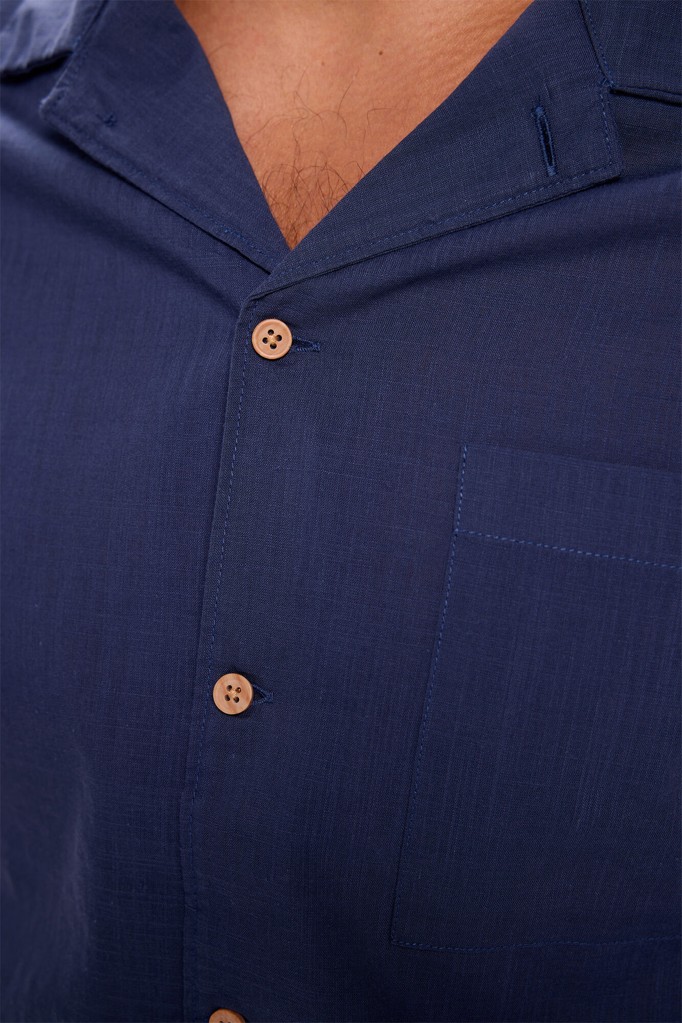 Milano Camisa de cuello con solapa Navy