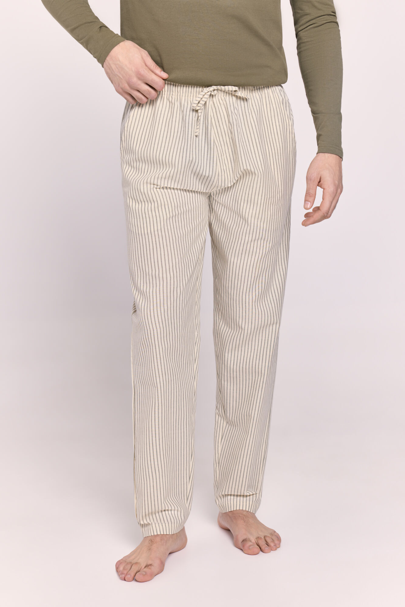 Milano Pijama de tejido y tela Kaki Oscuro