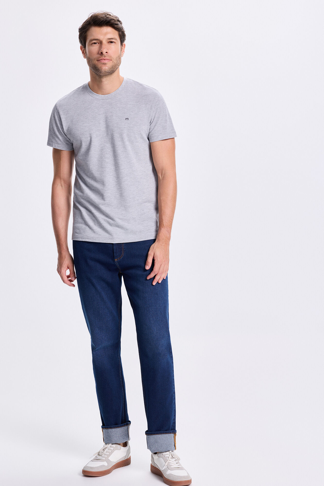 Milano Playera b&aacute;sica de piqu&eacute; Gris Claro