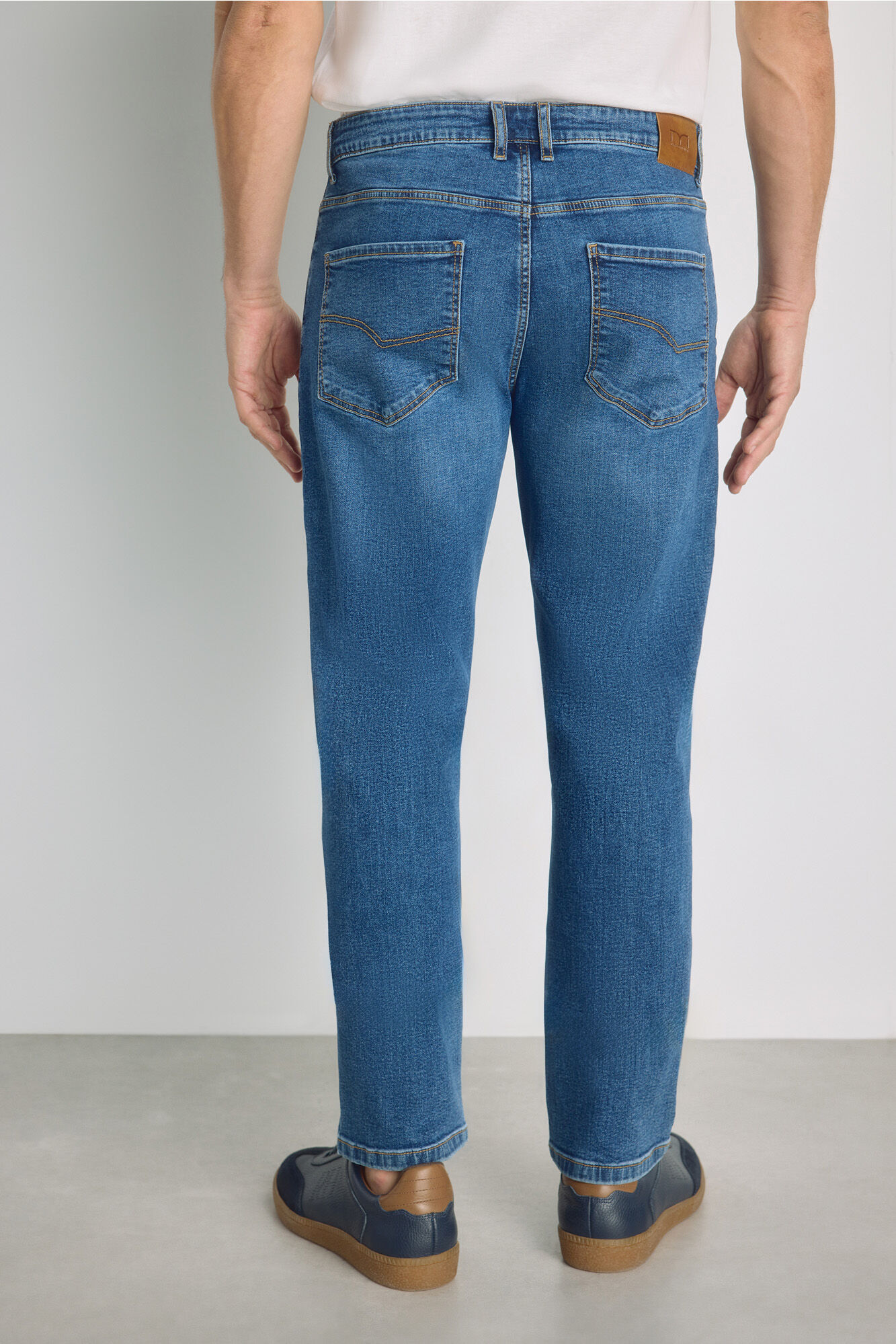 Milano Pantal&oacute;n de mezclilla regular fit Azul