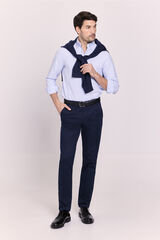 Milano Camisa rayas manga larga Azul Claro