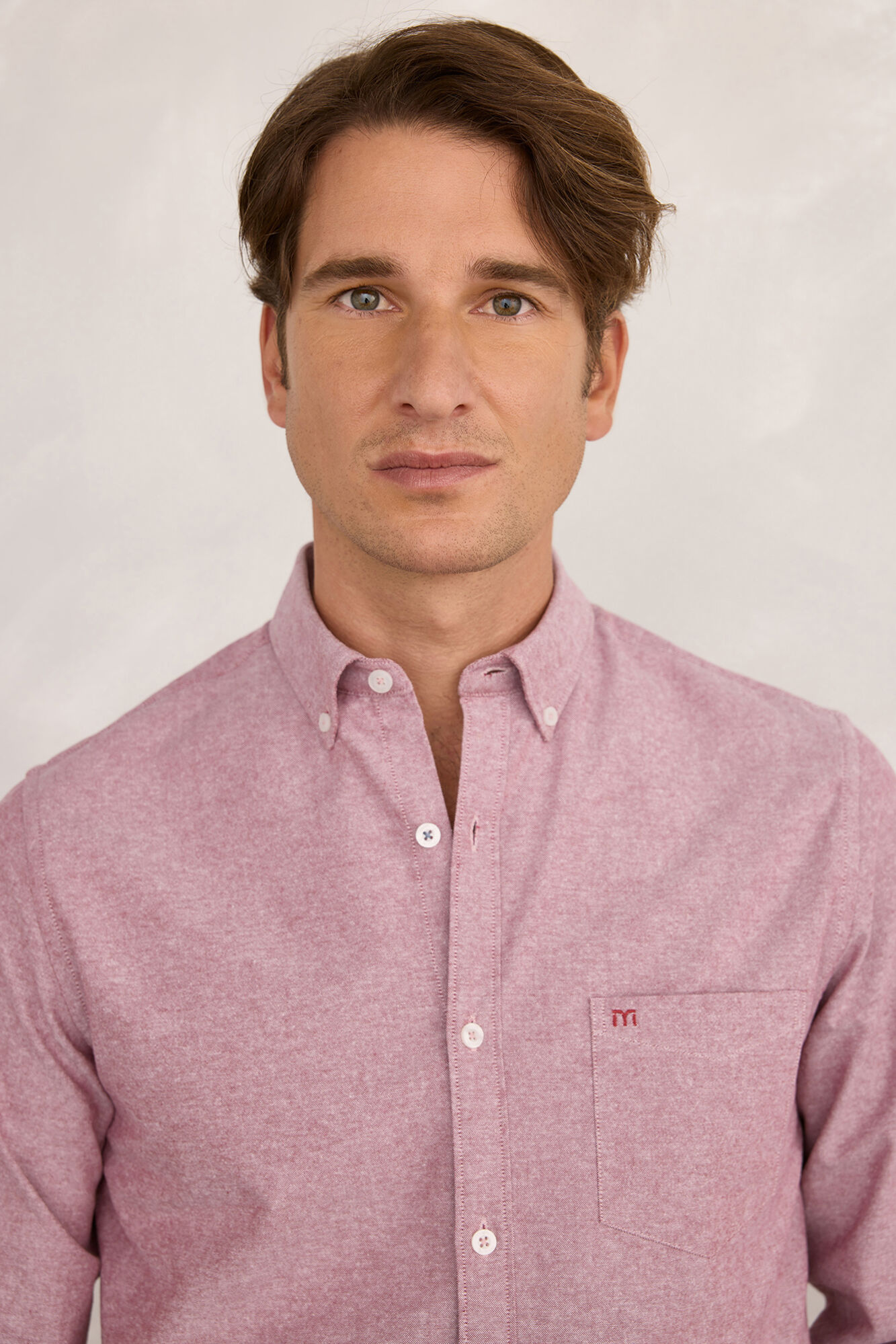 Milano Camisa deportiva Oxford Granate