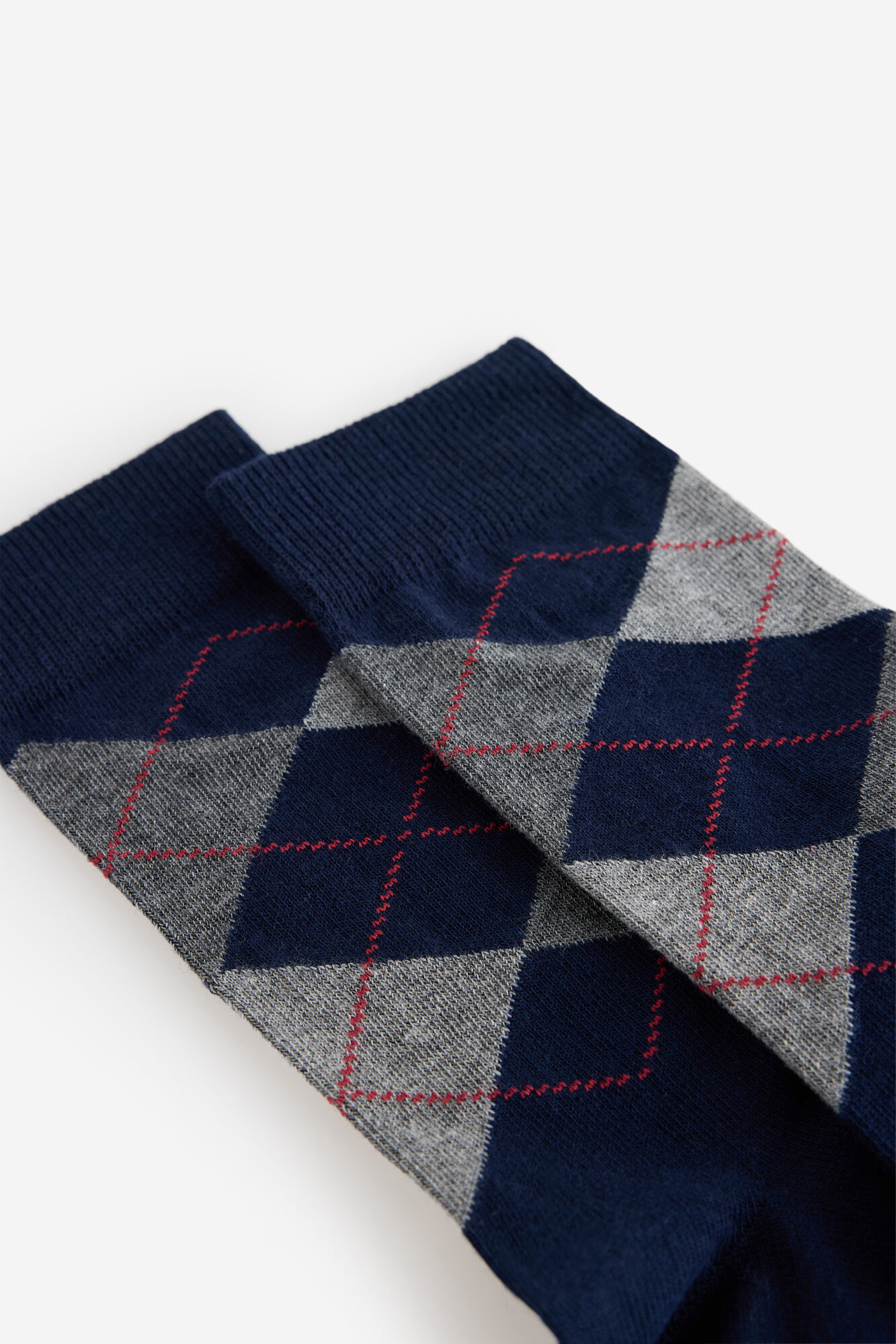 Milano Calcetines fantas&iacute;a rombos grises Navy