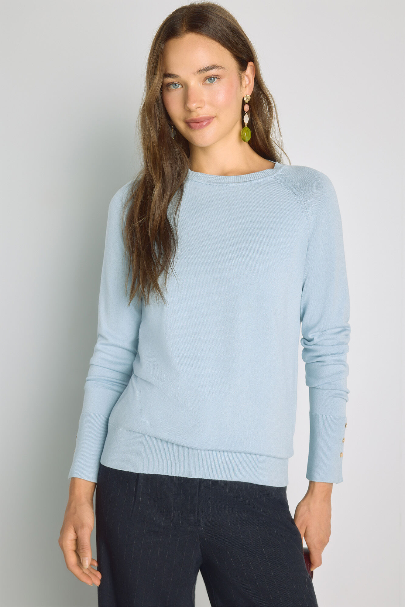 Milano Su&eacute;ter cuello redondo Azul