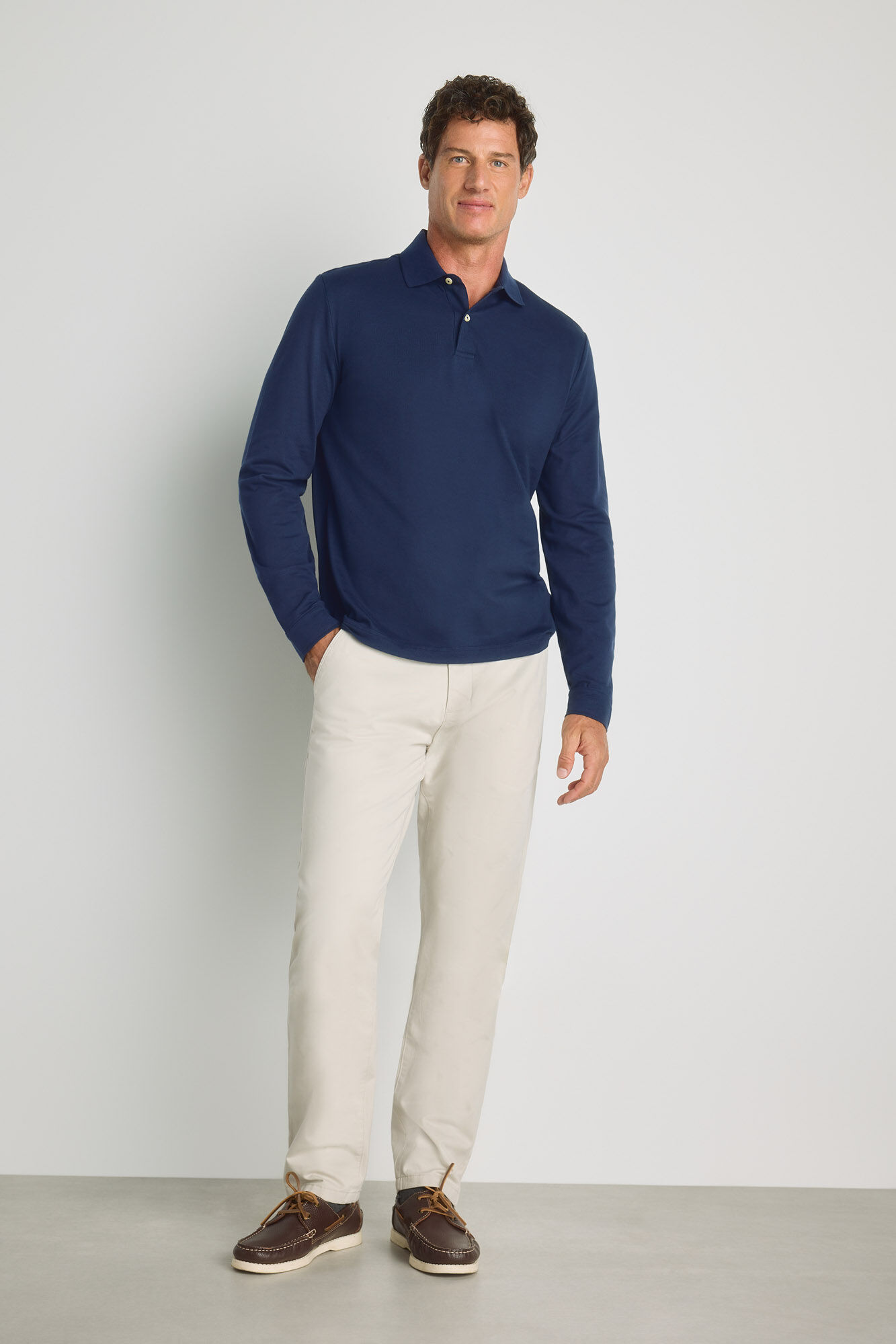 Milano Polo manga larga Navy