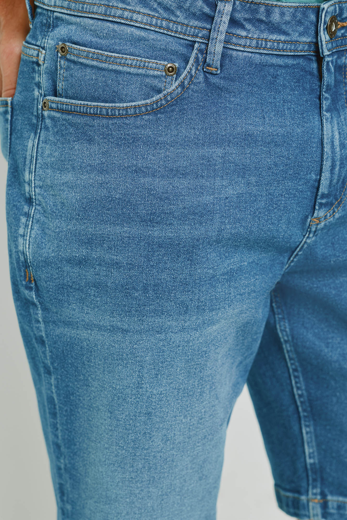 Milano Bermuda de mezclilla regular fit Azul