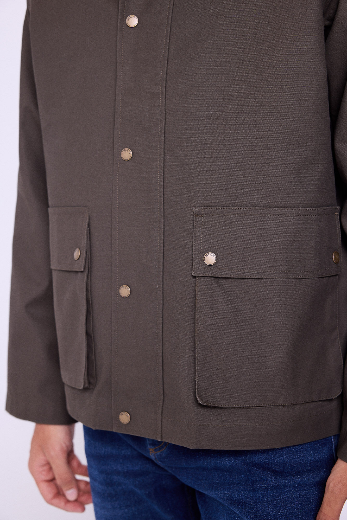 Milano Chamarra con bolsillos Kaki Oscuro