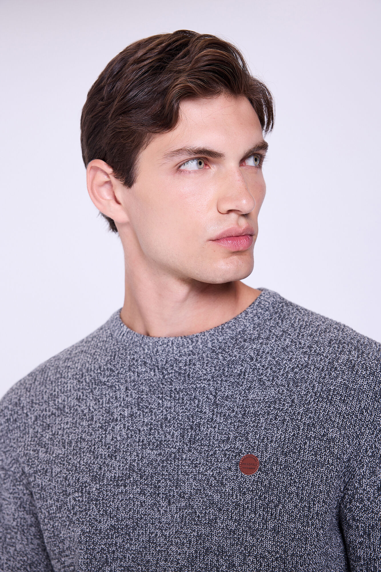 Springfield Jersey b&aacute;sico de cuello redondo  Gris Oscuro