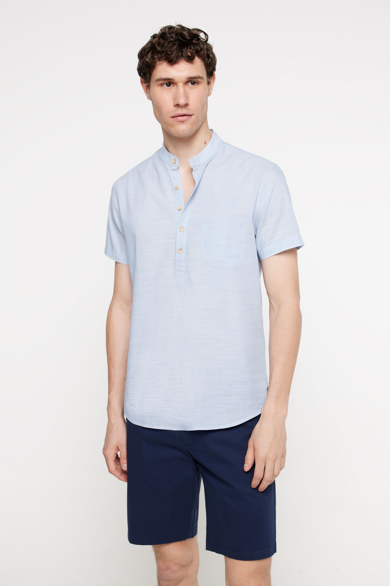 Milano Bermuda B&aacute;sica Lisa. Navy