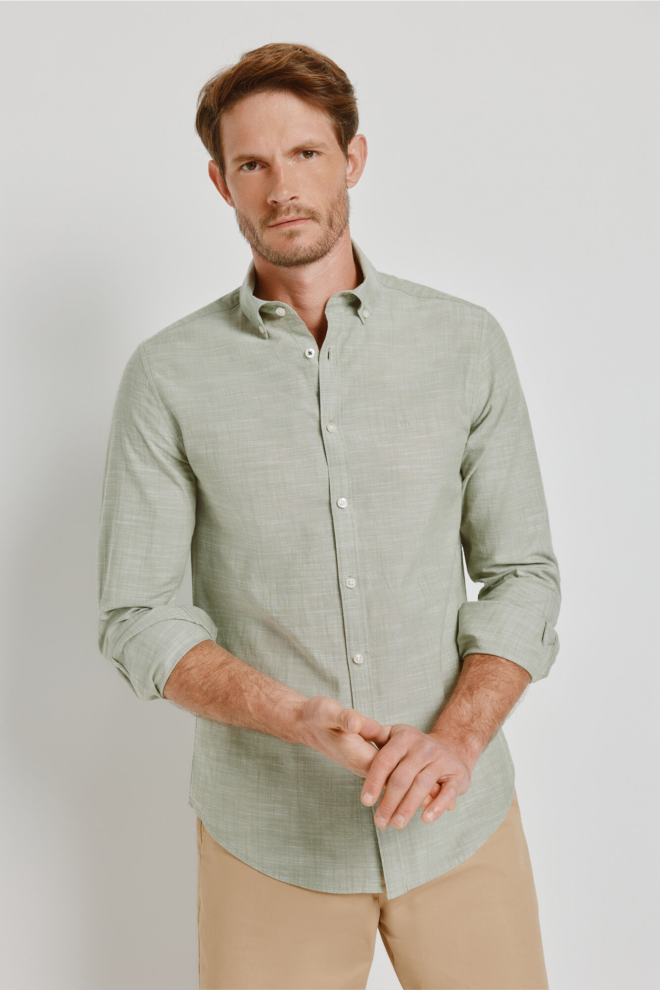 Milano Camisa lisa de manga larga